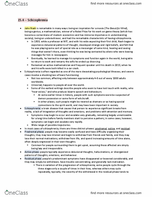 PSYA02H3 Chapter Notes - Chapter 15.4: Reduced Properties, Catatonia, Frontal Lobe thumbnail