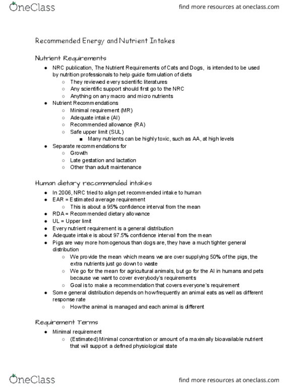 ANSC 4560 Lecture Notes - Lecture 2: Palatability, Nutrient, Meta-Analysis thumbnail