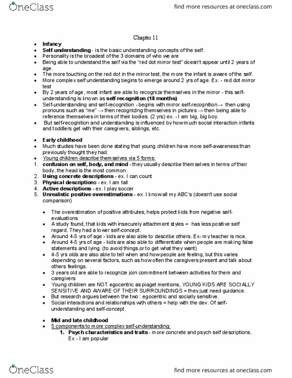 PSY BEH 101D Chapter Notes - Chapter 11: Life Review, Neuroticism, Conscientiousness thumbnail