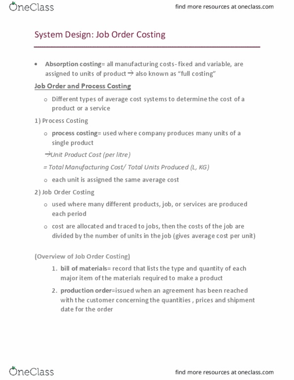 AFM102 Lecture Notes - Lecture 5: Finished Good, Subledger, Expense thumbnail