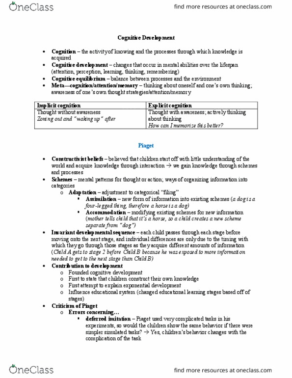 PSYC 333 Lecture Notes - Lecture 19: Stereotype Threat, Inductive Reasoning, Autobiographical Memory thumbnail