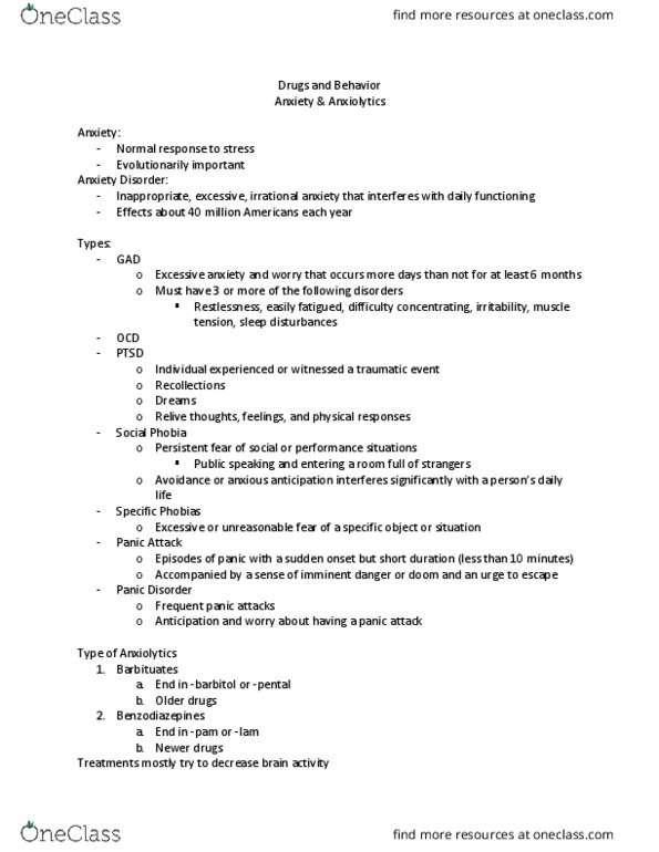 NROSCI 0081 Lecture 24: Anxiety & Anxiolytics thumbnail