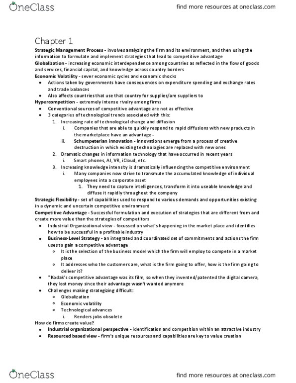 Management and Organizational Studies 4410A/B Chapter Notes - Chapter 1: Ikea, Icloud, Creative Destruction thumbnail