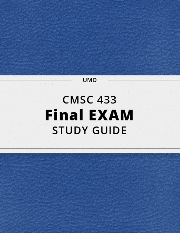 CMSC 433 Final Exam Guide Comprehensive Notes for the exam ( 86