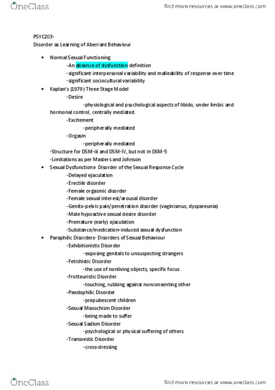 PSYC203 Lecture Notes - Operant Conditioning, Presenting Problem, Psychopathology thumbnail