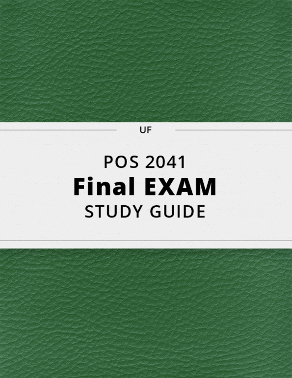 POS 2041- Final Exam Guide - Comprehensive Notes For The Exam ( 29 ...