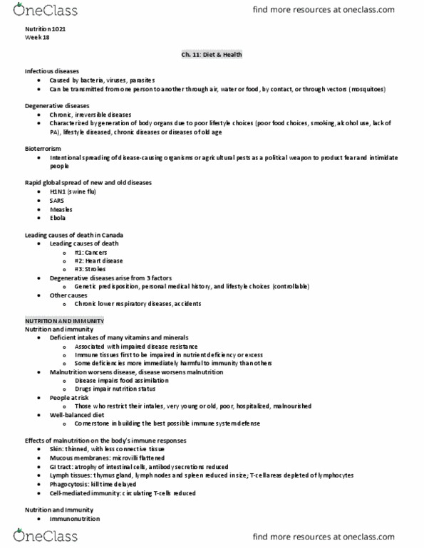 Foods and Nutrition 1021 Lecture Notes - Lecture 18: White Coat, Low-Density Lipoprotein, Adult Standards thumbnail