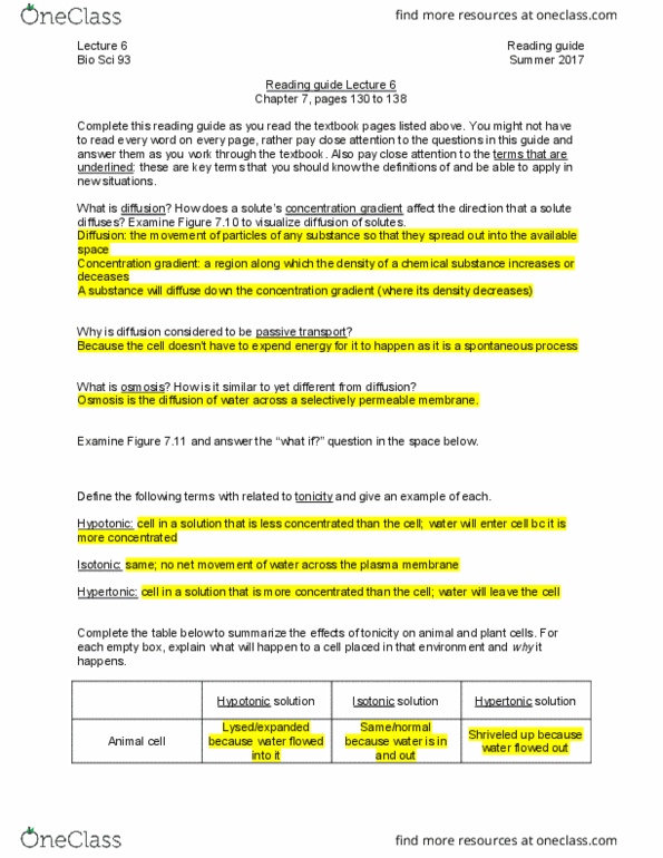 BIO SCI 93 Chapter Notes - Chapter 7: Hydrophile, Lipid Bilayer, Exocytosis thumbnail