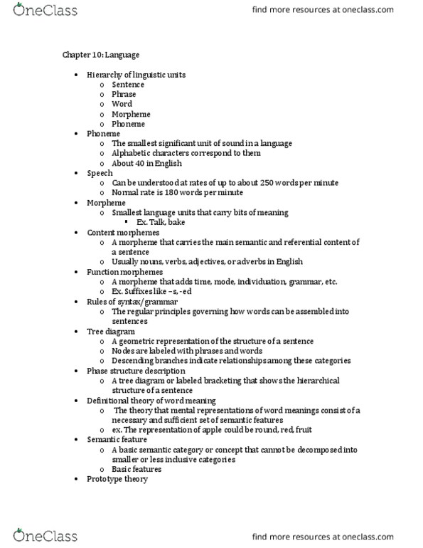 PSY BEH 11B Chapter Notes - Chapter 10: American Sign Language, Bird Vocalization, Cognitive Flexibility thumbnail