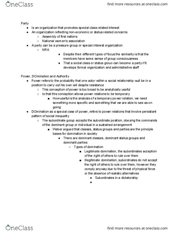 SOCIOL 2S06 Lecture Notes - Lecture 15: Social Inequality thumbnail