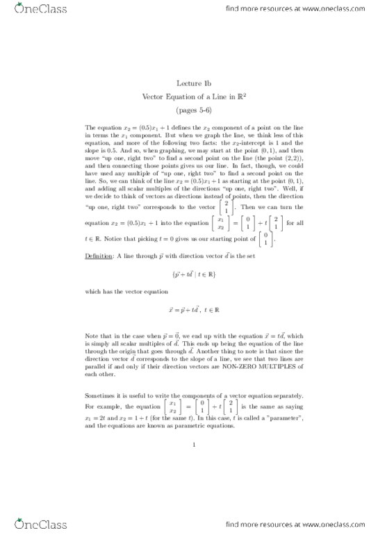 MATH104 Chapter Notes -Parametric Equation thumbnail