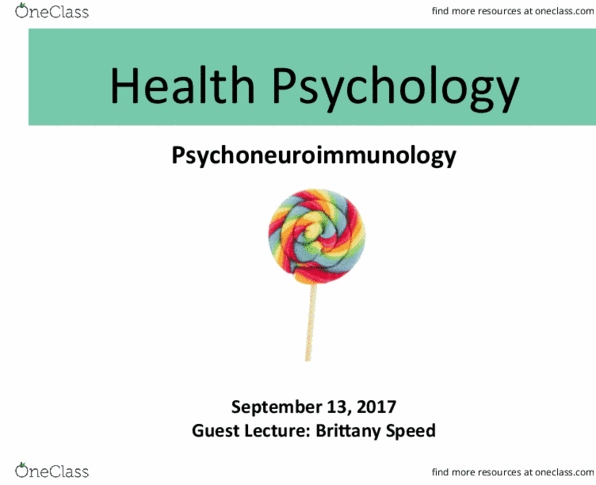 PSY 346 Lecture Notes - Lecture 5: Multiple Sclerosis, Autonomic Nervous System, Classical Conditioning thumbnail