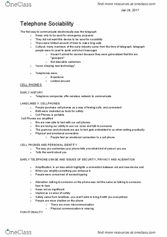 NATS 1505 Lecture 8: Telephone Sociability thumbnail