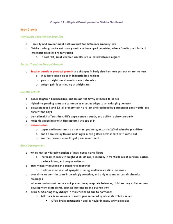 PSYCH211 Lecture Notes - Asthma, Nocturnal Enuresis thumbnail