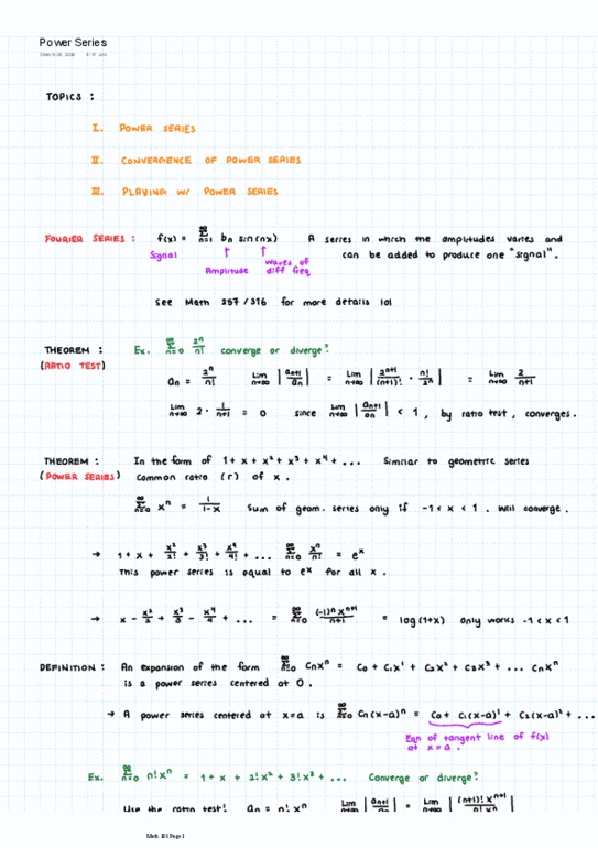 MATH 101 Lecture 21: Power Series thumbnail