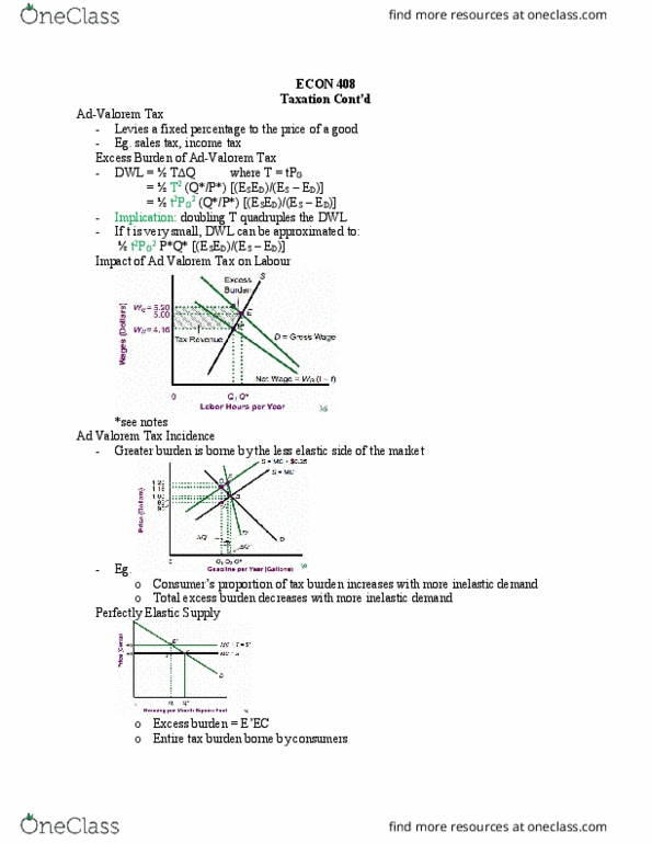 ECON 405 Lecture Notes - Lecture 6: Tax Incidence, List Of Association Football Teams To Have Won Four Or More Trophies In One Season, General Equilibrium Theory thumbnail