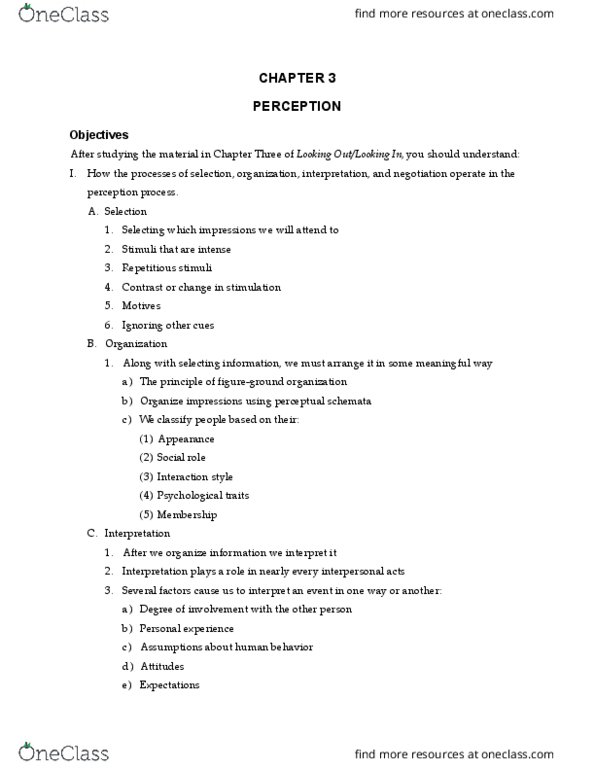 PSYCH 5 Chapter Notes - Chapter 3: Emotional Contagion, Fundamental Attribution Error, Confirmation Bias thumbnail