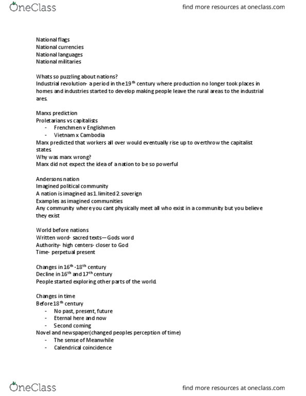 POL114H5 Lecture Notes - Lecture 4: Second Coming, Industrial Revolution, Mass Production thumbnail