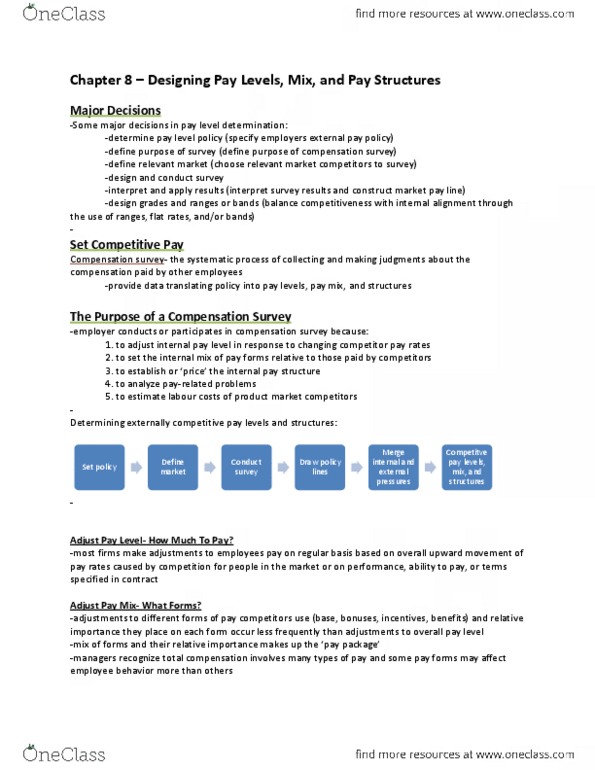 HROB 3010 Chapter Notes - Chapter 8: Cash Flow, Organizational Architecture, Job Analysis thumbnail