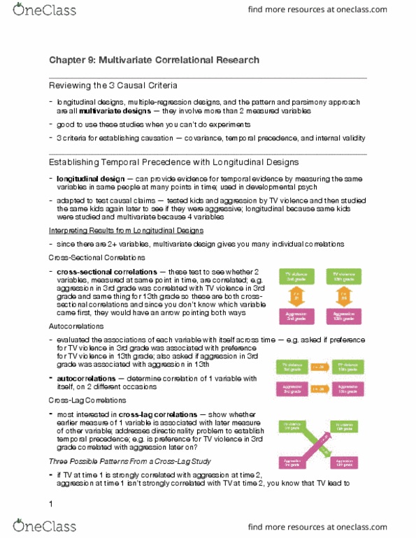 PSYB04H3 Chapter Notes - Chapter 9: Longitudinal Study, Internal Validity, Dependent And Independent Variables thumbnail