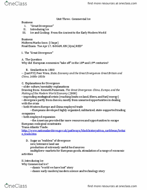 HTST 200 Lecture Notes - Lecture 13: Kenneth Pomeranz, Ice Iii, Emperor Nintoku thumbnail