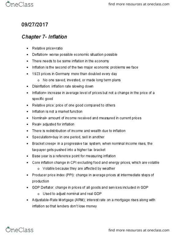 EC 111 Lecture Notes - Lecture 7: Gdp Deflator, Tax Bracket, Core Inflation thumbnail