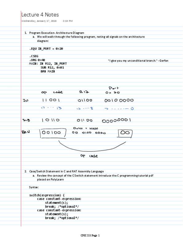 CPE 233 Lecture 4: Lecture 4 Notes thumbnail