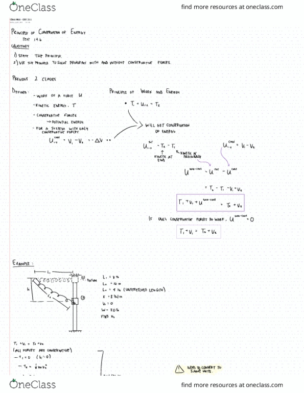 CEE 211 Lecture 44: Principle of Conservation of Energy thumbnail