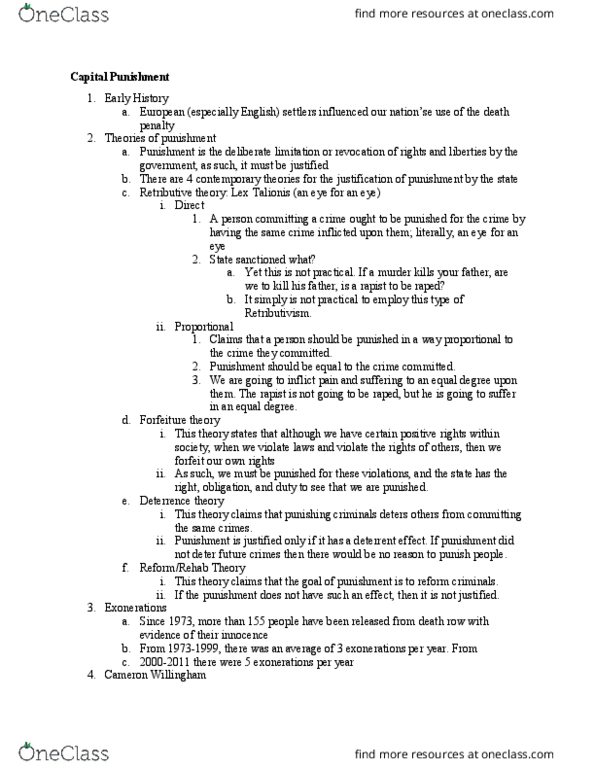 PHI 110 Lecture Notes - Lecture 9: Cameron Todd Willingham, Deterrence Theory, Negative And Positive Rights thumbnail