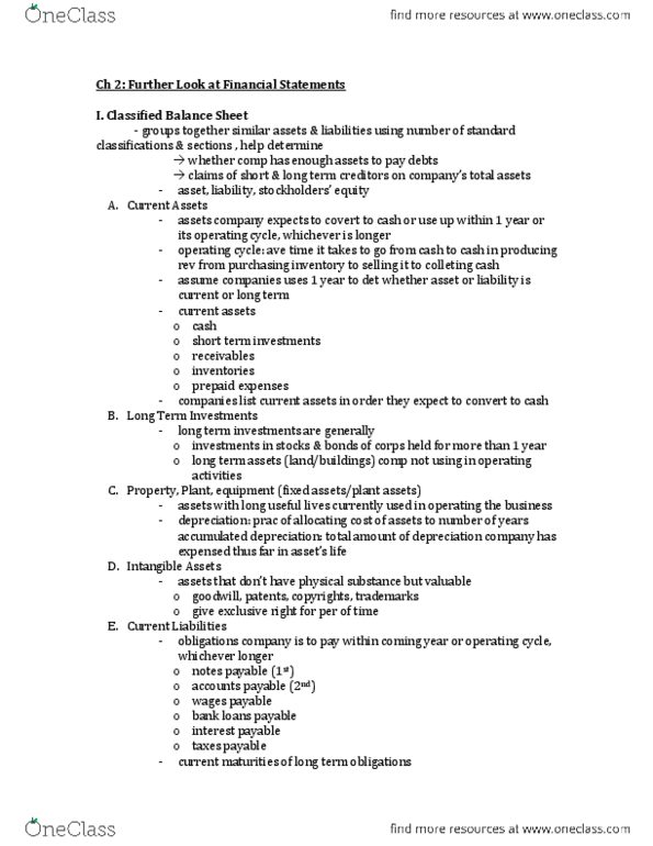 MGMT 30A Chapter Notes -Accounts Payable, Promissory Note, Retained Earnings thumbnail