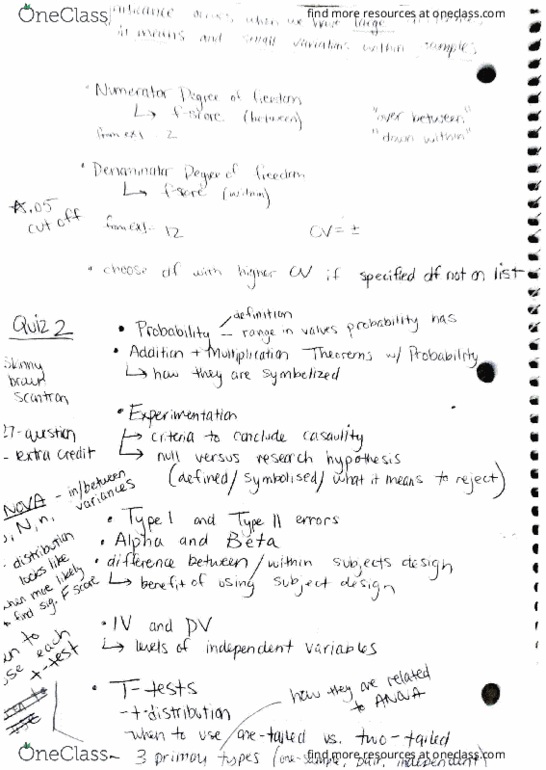 PSY 3204C Lecture 21: Anova (continued) notes thumbnail