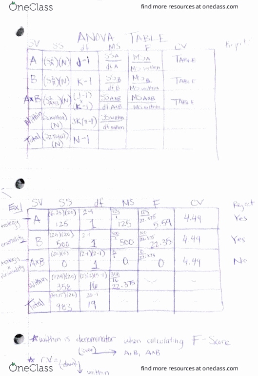 PSY 3204C Lecture 24: 2WAY ANOVA table guide thumbnail