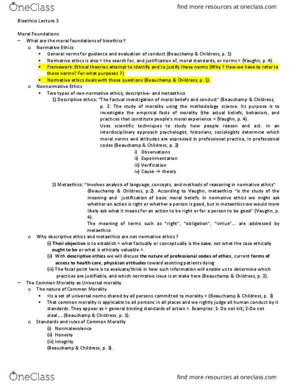 PHI 2396 Lecture Notes - Lecture 4: Normative Ethics, Meta-Ethics, Descriptive Ethics thumbnail