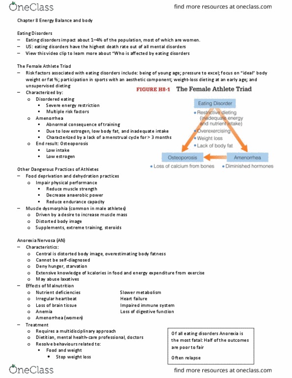 HSS 2342 Lecture Notes - Lecture 27: Muscle Dysmorphia, Human Body Weight, Cardiac Arrhythmia thumbnail