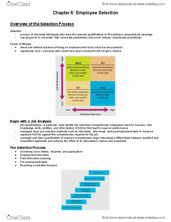 ADMS 2600 Chapter Notes - Chapter 6: Structured Interview, Inter-Rater Reliability, Predictive Validity thumbnail