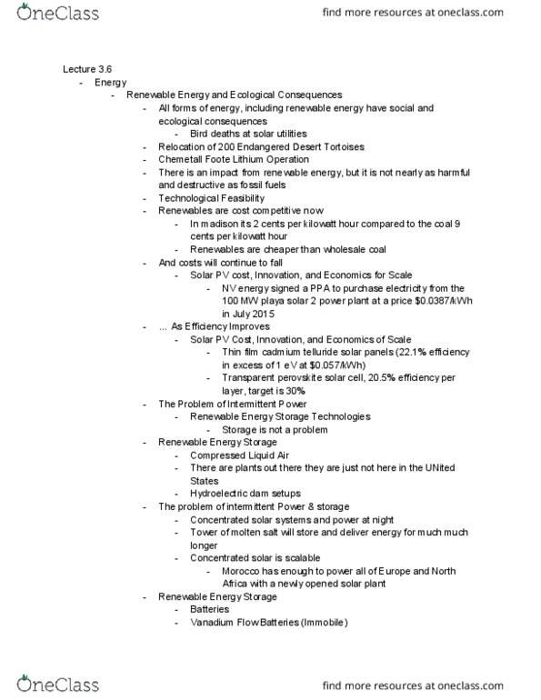 GEOG 139 Lecture Notes - Lecture 16: Perovskite Solar Cell, Kilowatt Hour, Nv Energy thumbnail