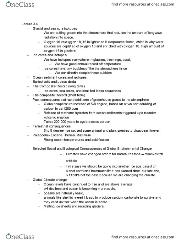 GEOG 139 Lecture Notes - Lecture 14: Ocean Acidification, Loess, Sea Level Rise thumbnail