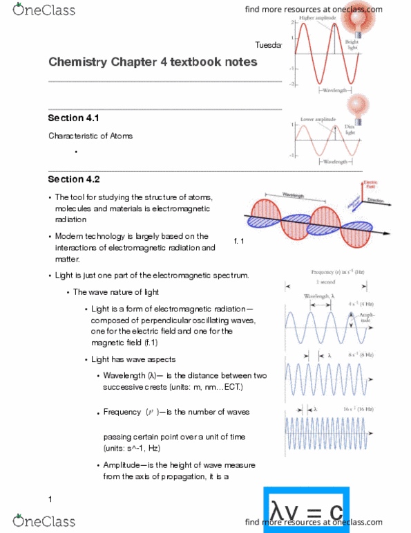 BIOL 1030 Lecture Notes - Lecture 4: Electromagnetic Spectrum thumbnail