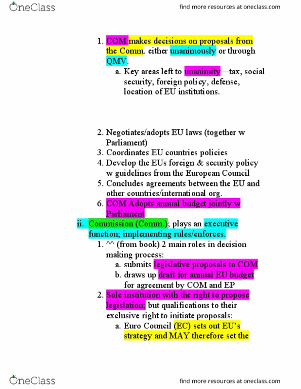 CPO-3101 Lecture Notes - Lecture 24: Execution Unit, Budget Of The European Union thumbnail