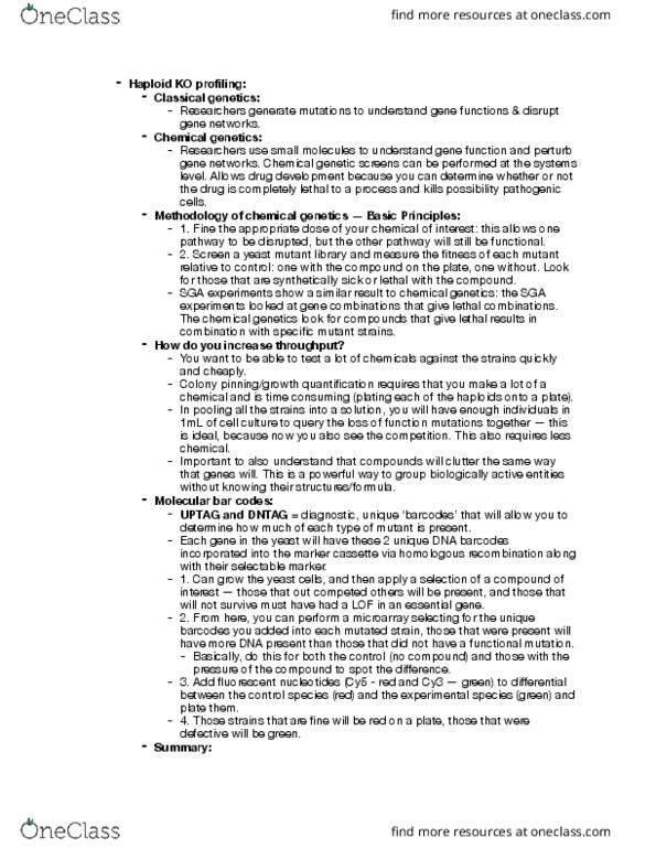 MICR 302 Lecture Notes - Lecture 7: Ploidy, Cell Culture, Epitope thumbnail