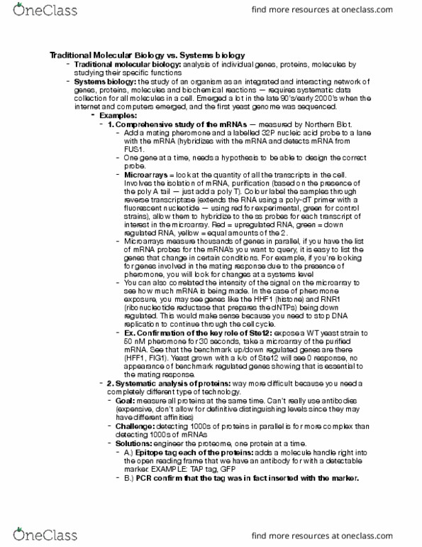 MICR 302 Lecture Notes - Lecture 5: Reverse Transcriptase, Ribonucleotide Reductase, Northern Blot thumbnail