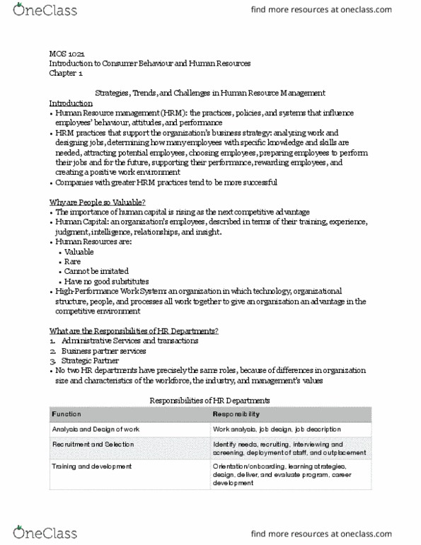 Management and Organizational Studies 1021A/B Chapter Notes - Chapter 1: Fide, Canadian Human Rights Commission, Job Design thumbnail