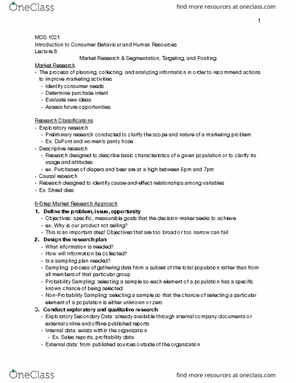 Management and Organizational Studies 1021A/B Lecture Notes - Lecture 8: Mass Marketing, Magnetic Resonance Imaging, Junk Food thumbnail