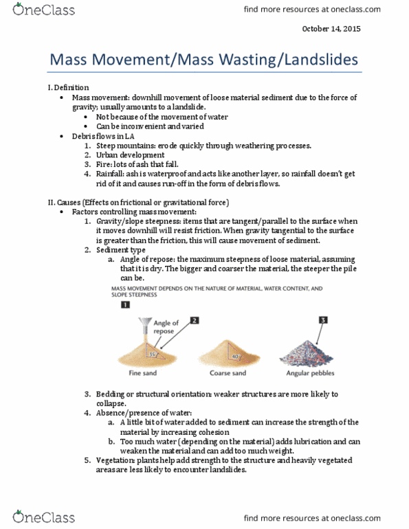 EPS 80 Lecture Notes - Lecture 8: Soil Cement, Earthflow, Debris Flow thumbnail