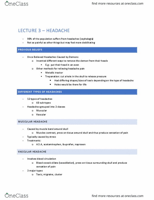 BPS 1101 Lecture Notes - Lecture 3: Zolmitriptan, Monosodium Glutamate, Tyramine thumbnail