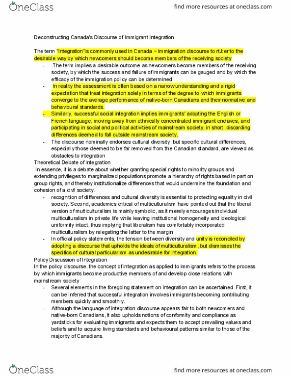 SOC210H1 Chapter Notes - Chapter 1: Shared Belief, Ethnocentrism thumbnail