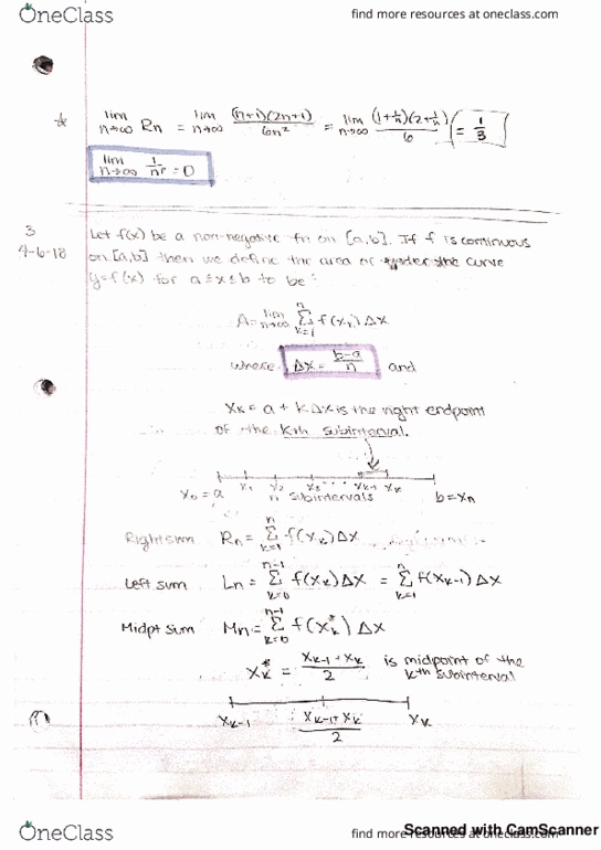 MATH 11B Lecture 4: Antiderivatives, Sigma Notation, Area Under a Curve 5.1 thumbnail