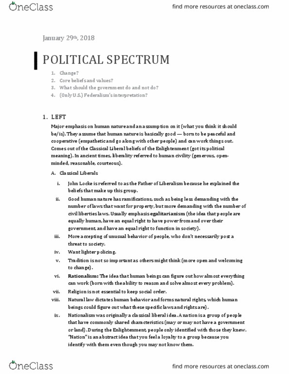 POL 307 Lecture Notes - Lecture 12: Implied Powers, Political Philosophy, Classical Liberalism thumbnail