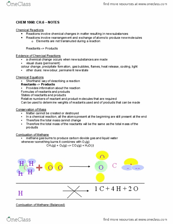 CHEM 1060 Chapter Notes - Chapter 6: Chemical Formula, Magnesium Oxide thumbnail