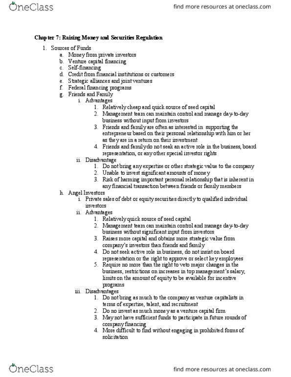 BSL 435 Chapter Notes - Chapter 7: Federal Preemption, Blue Sky Law, Accounts Receivable thumbnail
